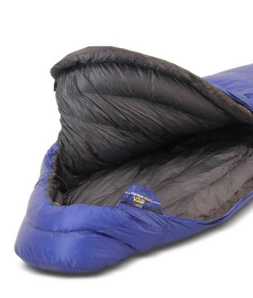 ONE PLANET cocoon sleeping bag detail open