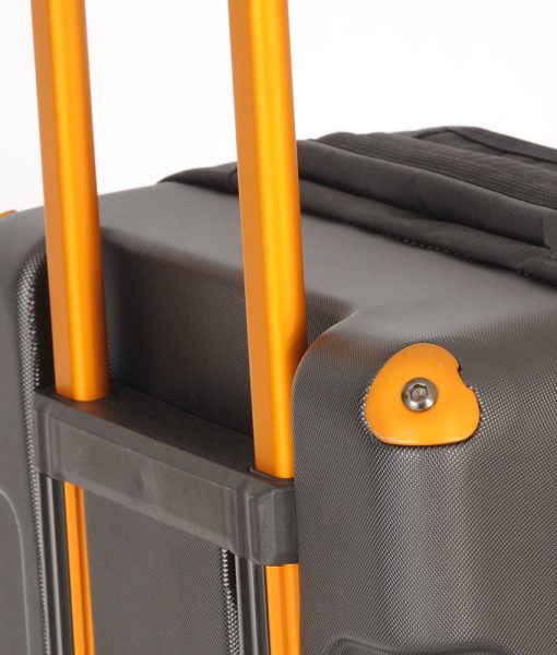 Wheeled travel luggage detail
