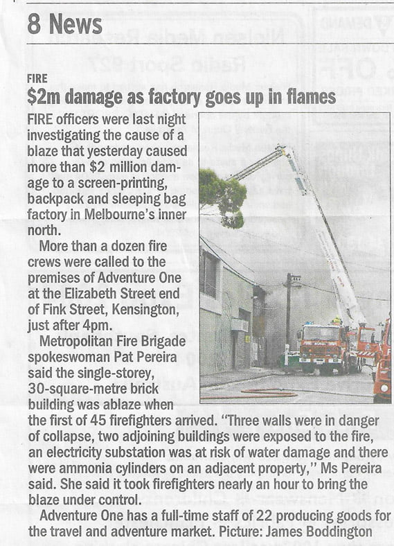 Factory fire